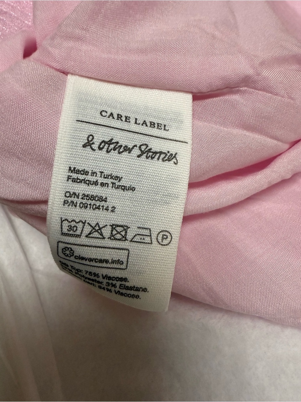 NwT & Other Stories Shimmer Bow Puff Sleeve Pink Textured Mini Dress🌸 - Picture 10 of 12